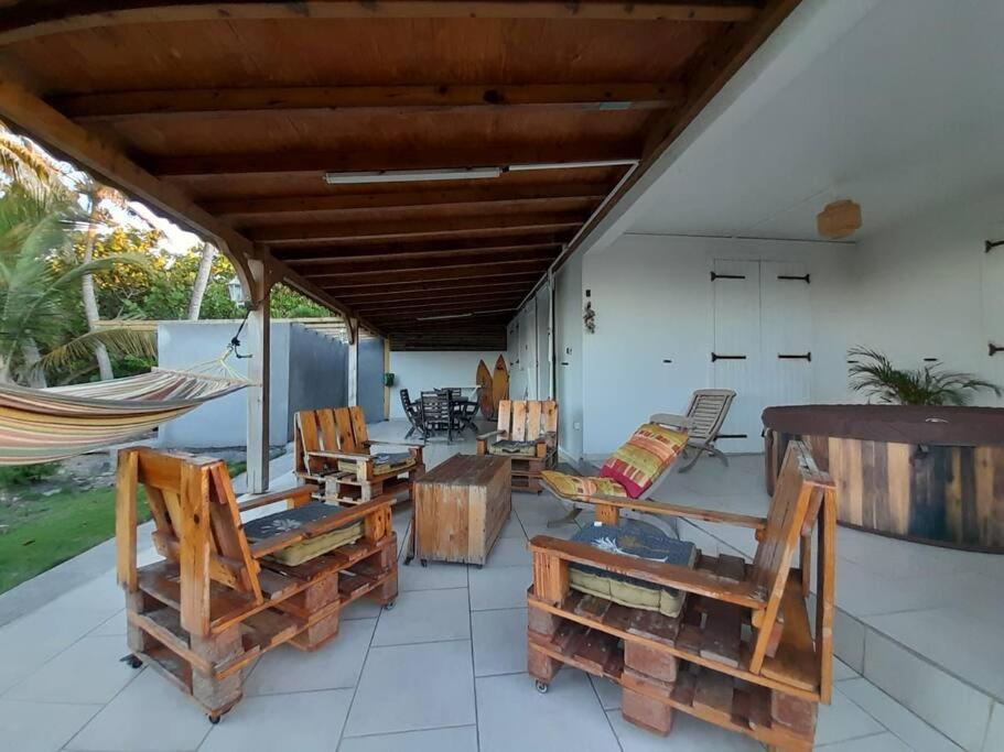 Maison Bord De Mer A 100 M Сен-Франсуа Екстер'єр фото